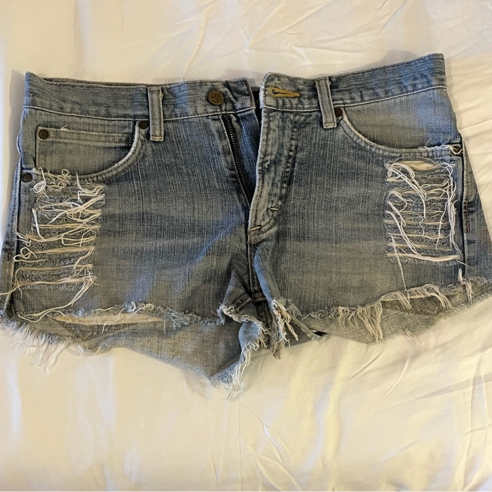 Lee Riders Destroyed Denim Shorts